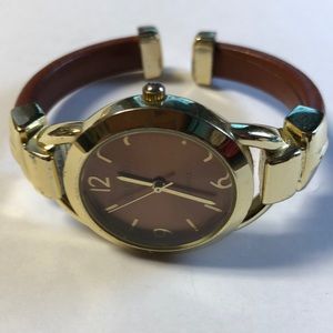 Studio Time STD3888T Q Brown leather cuff watch